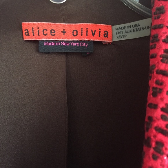 Alice+Olivia Red Metallic Blazer - Picture 4 of 6